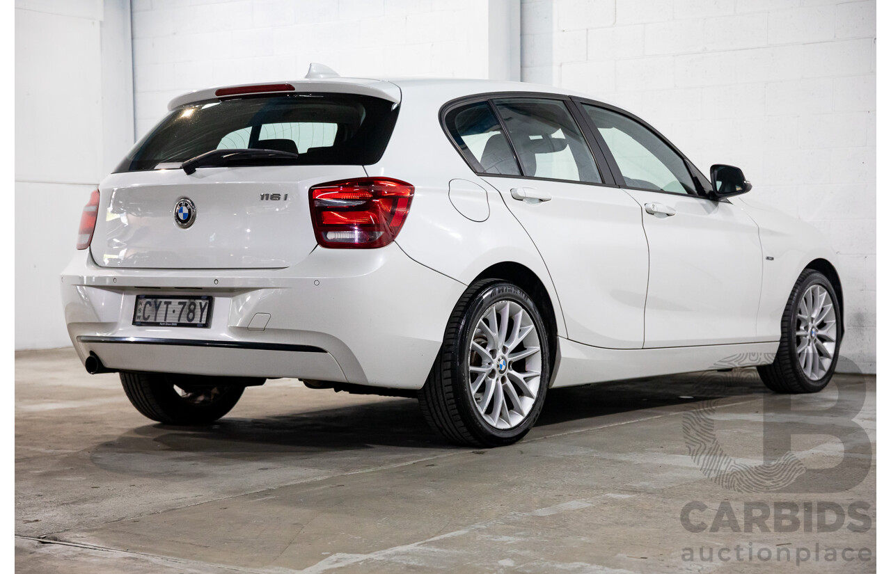 02/2015 BMW 116i Sport (RWD) F20 MY15 5d Hatchback Mineral White Metallic Turbo 1.6L