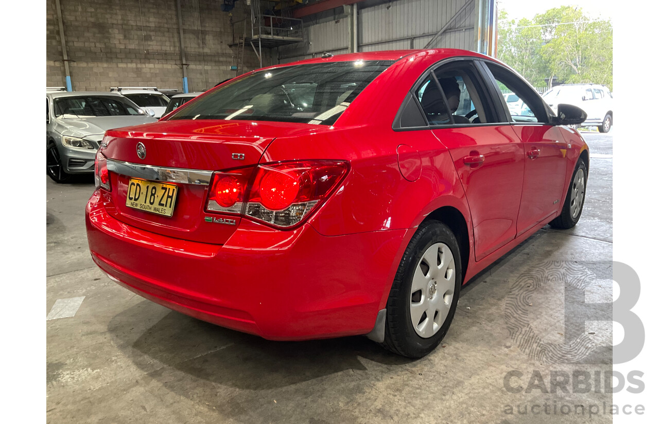 2/2012 Holden Cruze CD JH MY12 4d Sedan Red Hot Turbo 1.4L