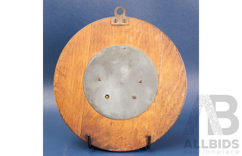 Vintage Oak Cased Aneroid Barometer