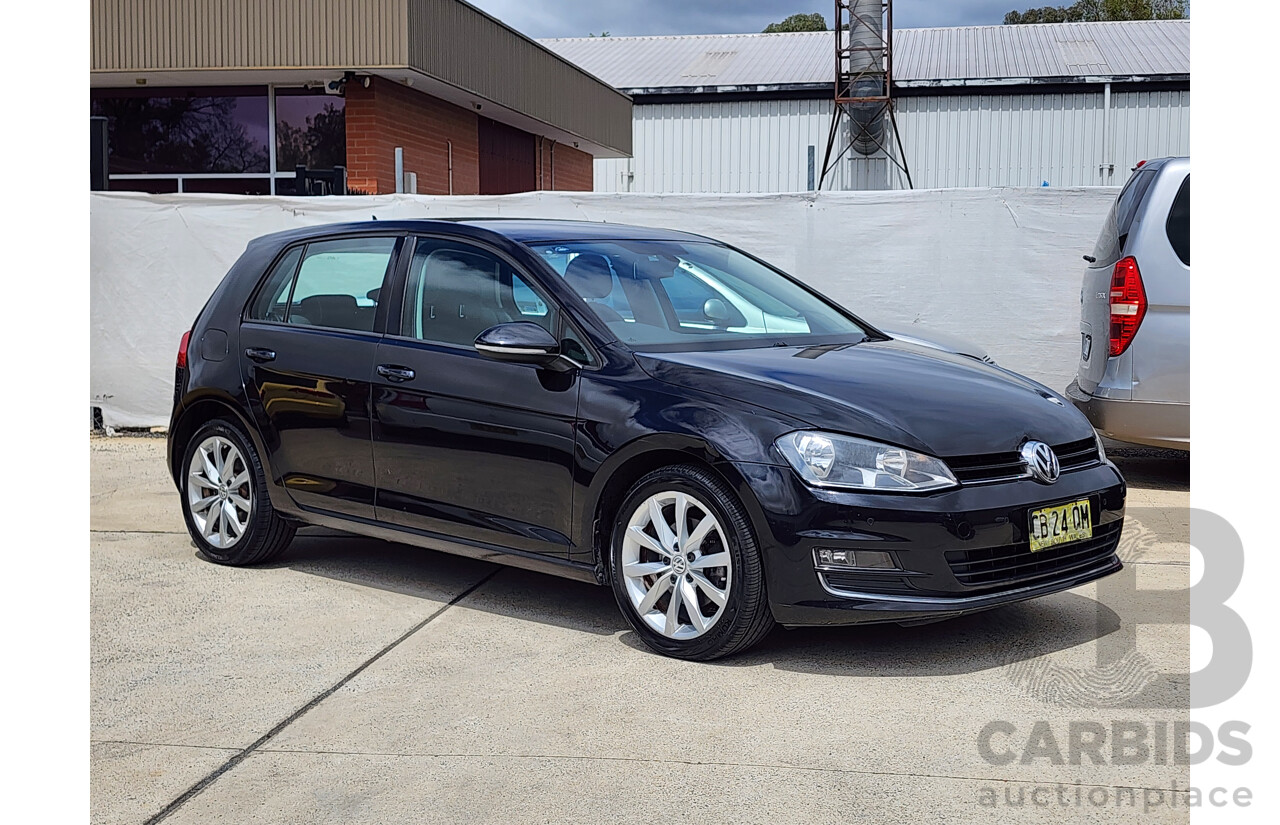 2/2015 Volkswagen Golf 103 TSI Highline AU MY15 5d Hatchback Black 1.4L