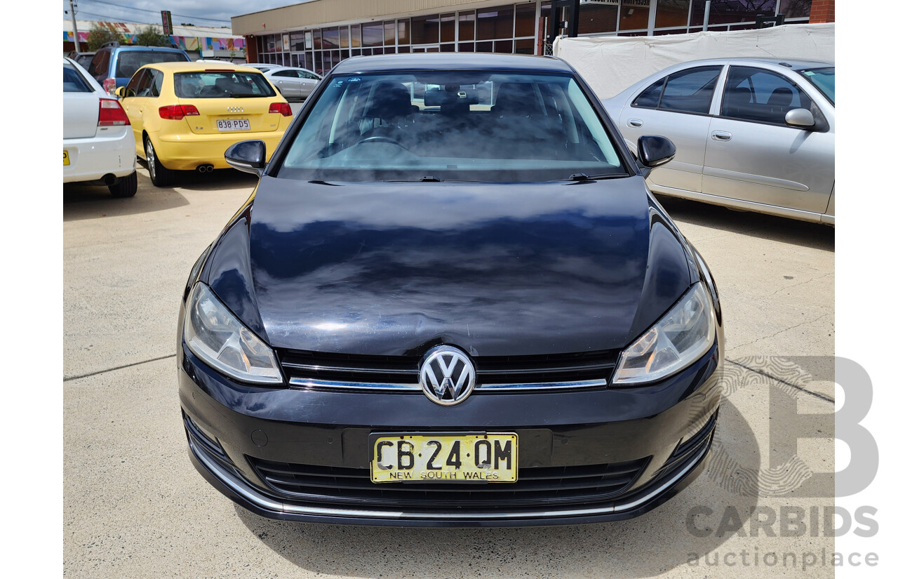 2/2015 Volkswagen Golf 103 TSI Highline AU MY15 5d Hatchback Black 1.4L