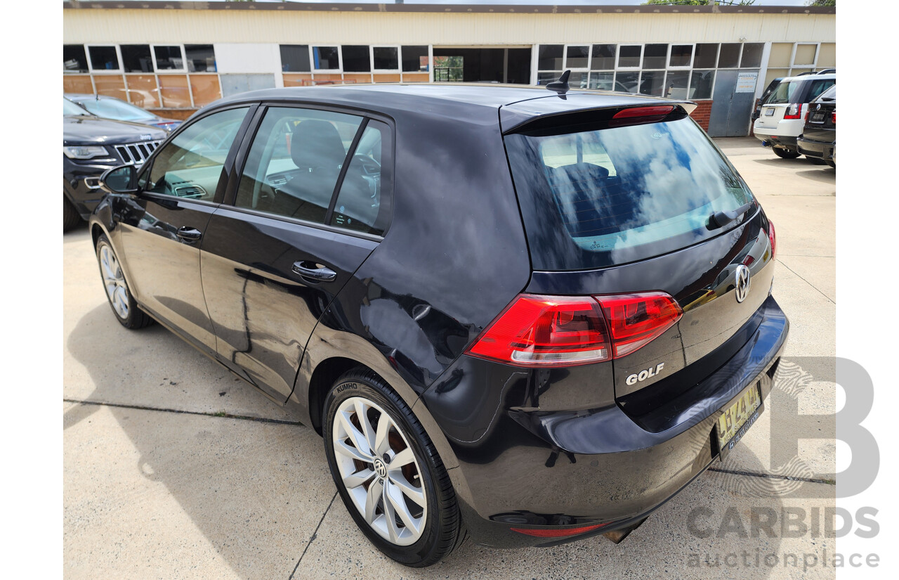 2/2015 Volkswagen Golf 103 TSI Highline AU MY15 5d Hatchback Black 1.4L