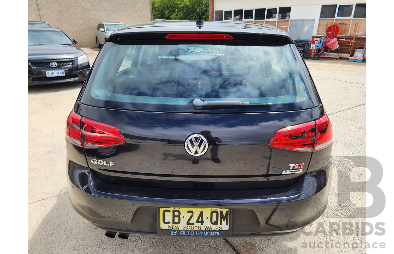 2/2015 Volkswagen Golf 103 TSI Highline AU MY15 5d Hatchback Black 1.4L