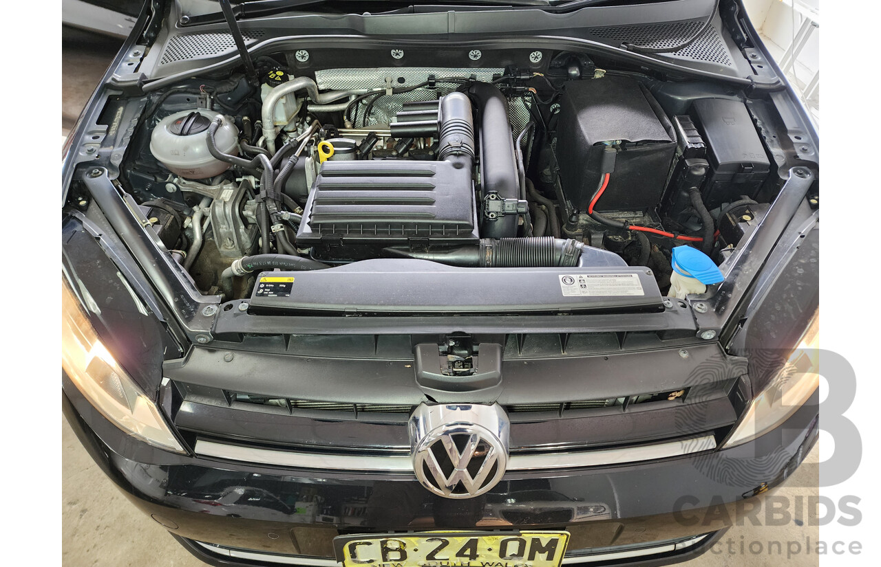 2/2015 Volkswagen Golf 103 TSI Highline AU MY15 5d Hatchback Black 1.4L