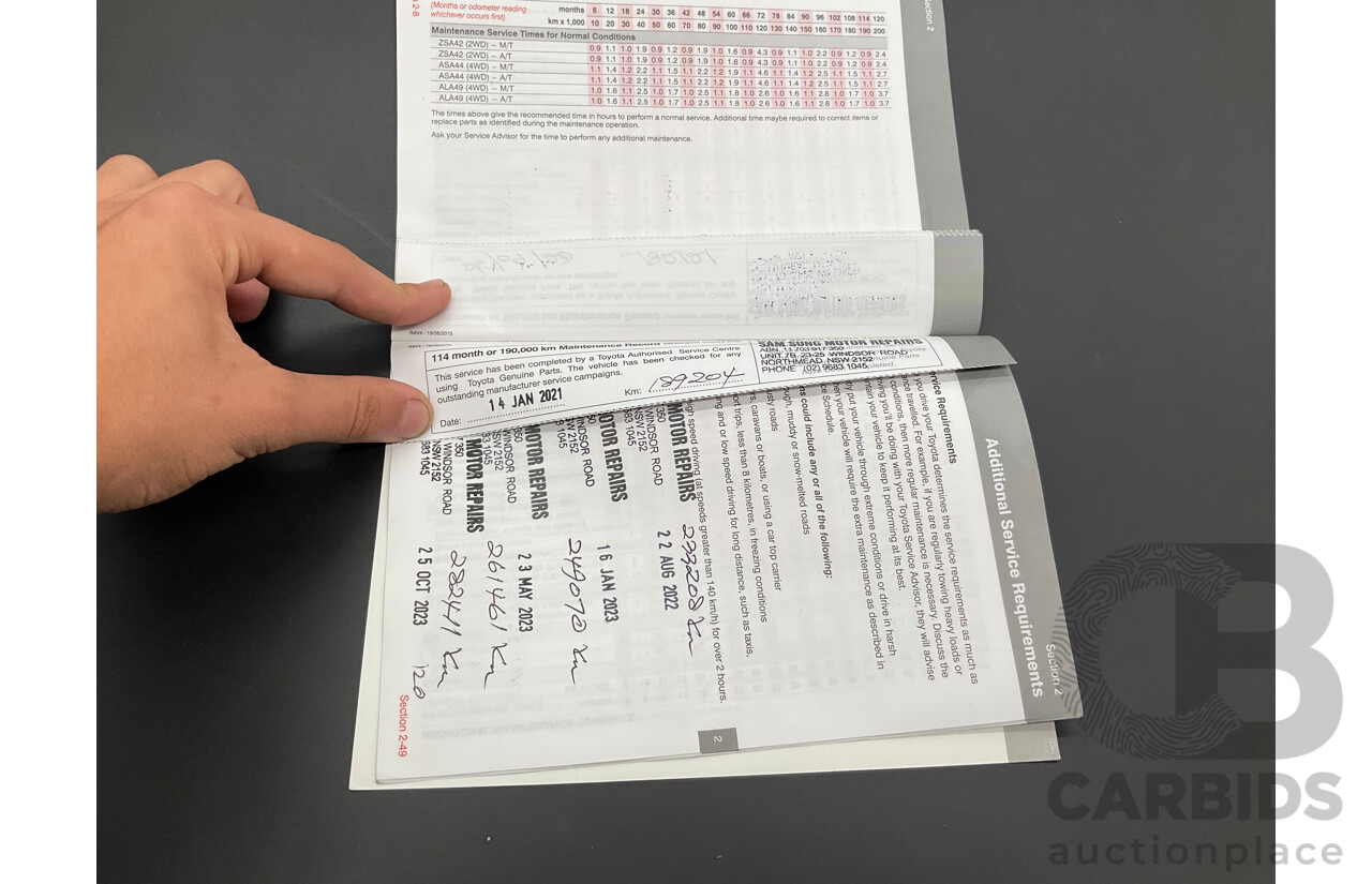 01/2016 Toyota RAV4 GX (FWD) ZSA42R MY16 4d Wagon Glacier White 2.0L