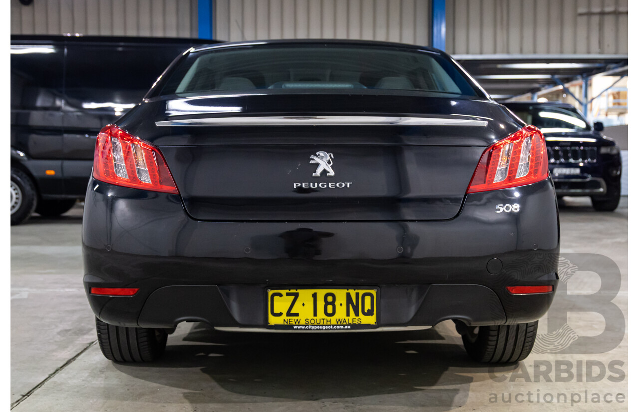 8/2013 Peugeot 508 Allure 1.6T MY13 4d Sedan Nera Black Pearl Turbo 1.6L