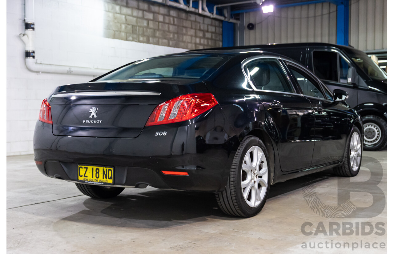 8/2013 Peugeot 508 Allure 1.6T MY13 4d Sedan Nera Black Pearl Turbo 1.6L