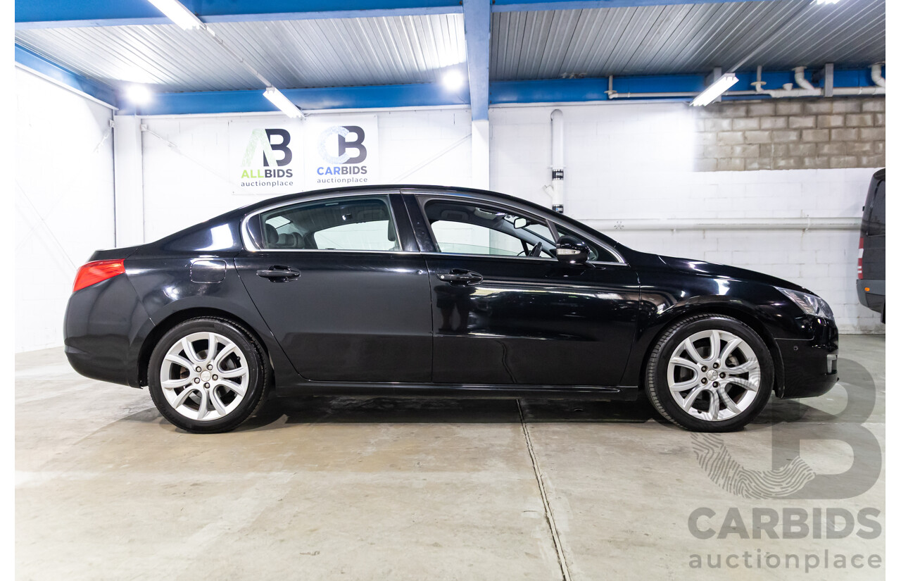 8/2013 Peugeot 508 Allure 1.6T MY13 4d Sedan Nera Black Pearl Turbo 1.6L