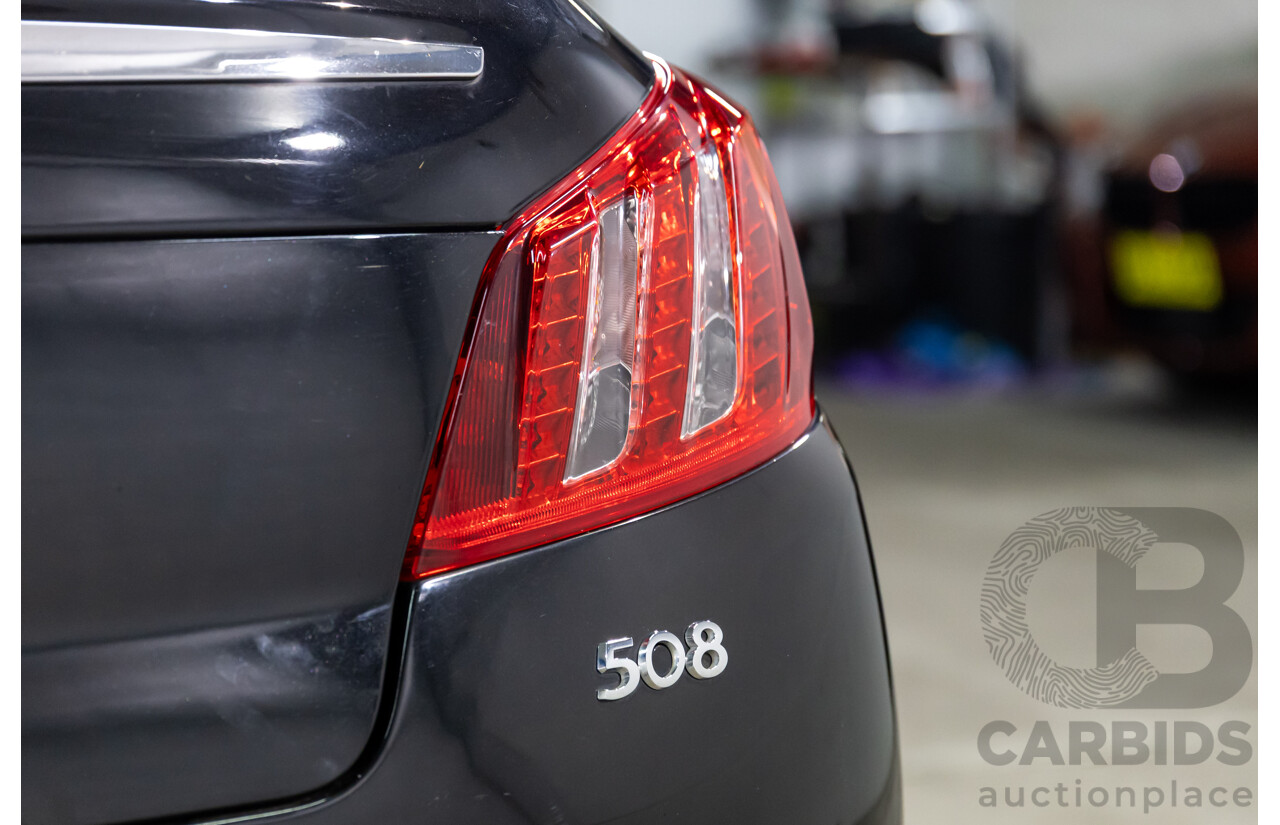 8/2013 Peugeot 508 Allure 1.6T MY13 4d Sedan Nera Black Pearl Turbo 1.6L