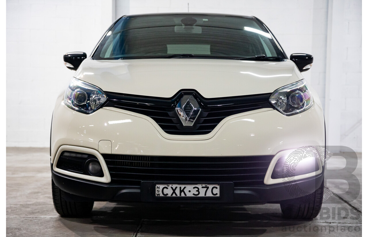 1/2015 Renault Captur Dynamique (FWD) J87 4d Wagon Ivory White / Black Roof Turbo 1.2L