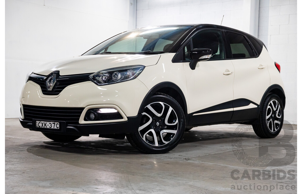 1/2015 Renault Captur Dynamique (FWD) J87 4d Wagon Ivory White / Black Roof Turbo 1.2L