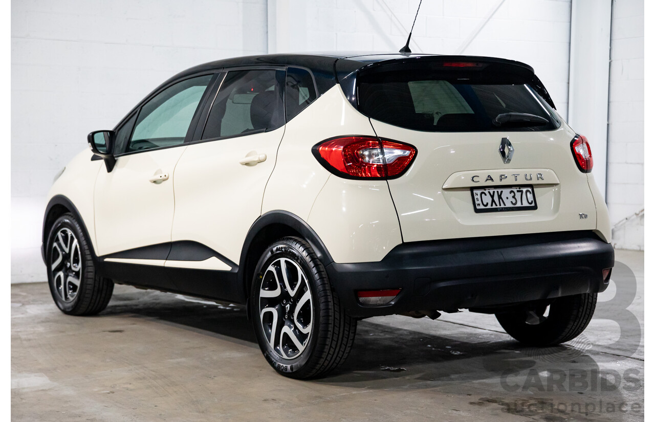 1/2015 Renault Captur Dynamique (FWD) J87 4d Wagon Ivory White / Black Roof Turbo 1.2L