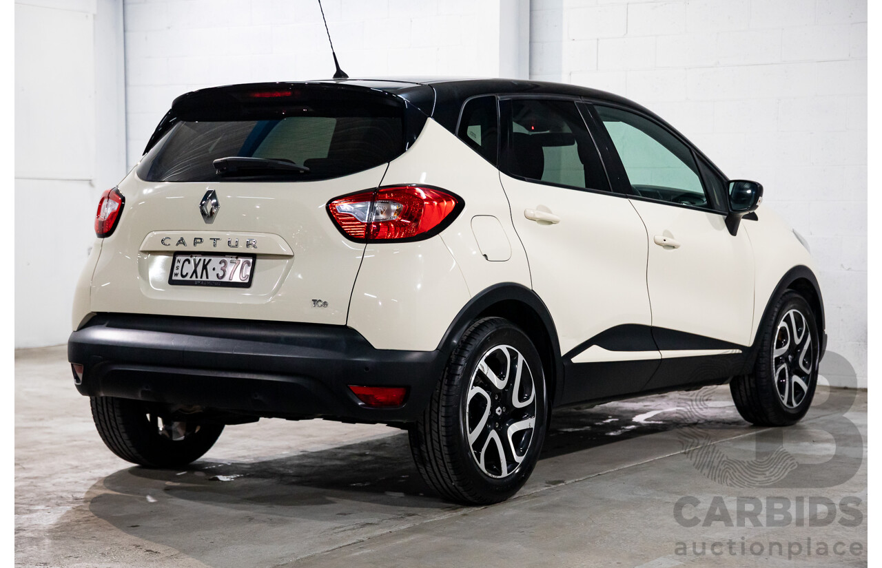 1/2015 Renault Captur Dynamique (FWD) J87 4d Wagon Ivory White / Black Roof Turbo 1.2L