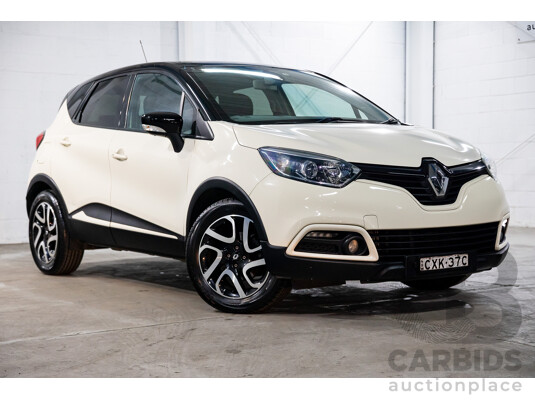 1/2015 Renault Captur Dynamique (FWD) J87 4d Wagon Ivory White / Black Roof Turbo 1.2L