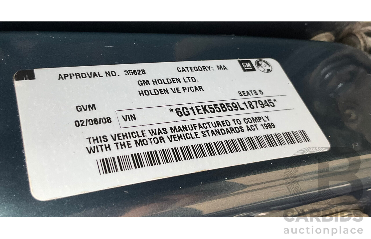 6/2008 Holden Commodore Omega VE MY09 4d Sedan Impulse Blue V6 3.6L