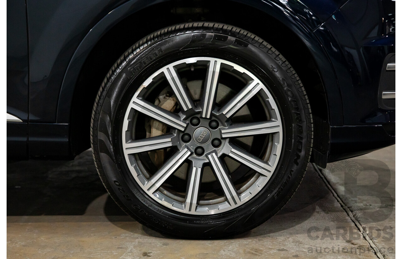 10/2017 Audi Q7 3.0 TDI Quattro (160kW AWD) 4M MY17 4d Wagon Ink Blue Metallic Turbo Diesel V6 3.0L