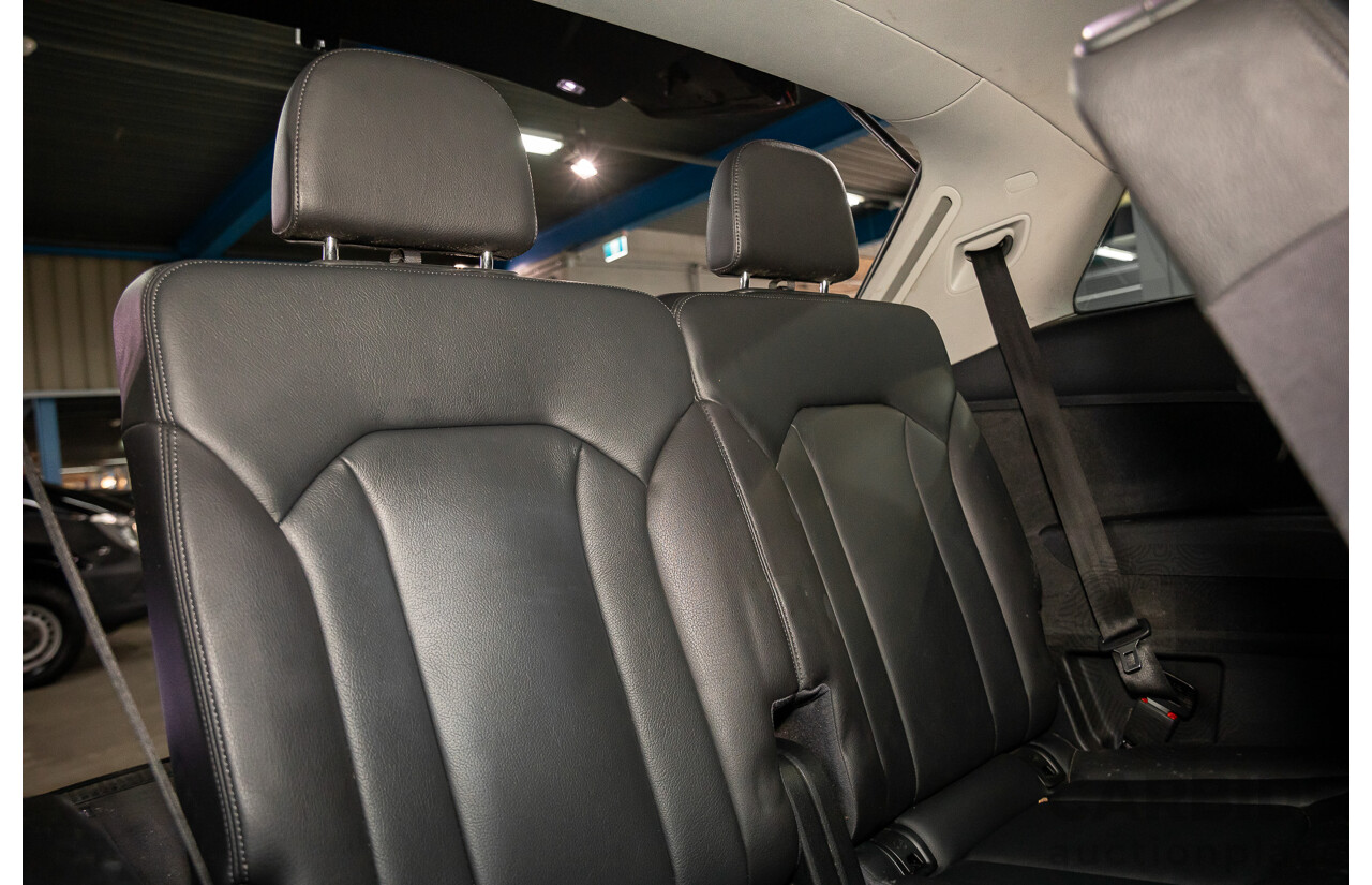 10/2017 Audi Q7 3.0 TDI Quattro (160kW AWD) 4M MY17 4d Wagon Ink Blue Metallic Turbo Diesel V6 3.0L