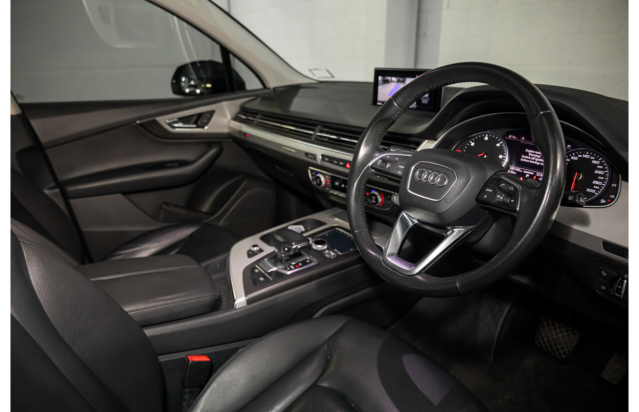 10/2017 Audi Q7 3.0 TDI Quattro (160kW AWD) 4M MY17 4d Wagon Ink Blue Metallic Turbo Diesel V6 3.0L