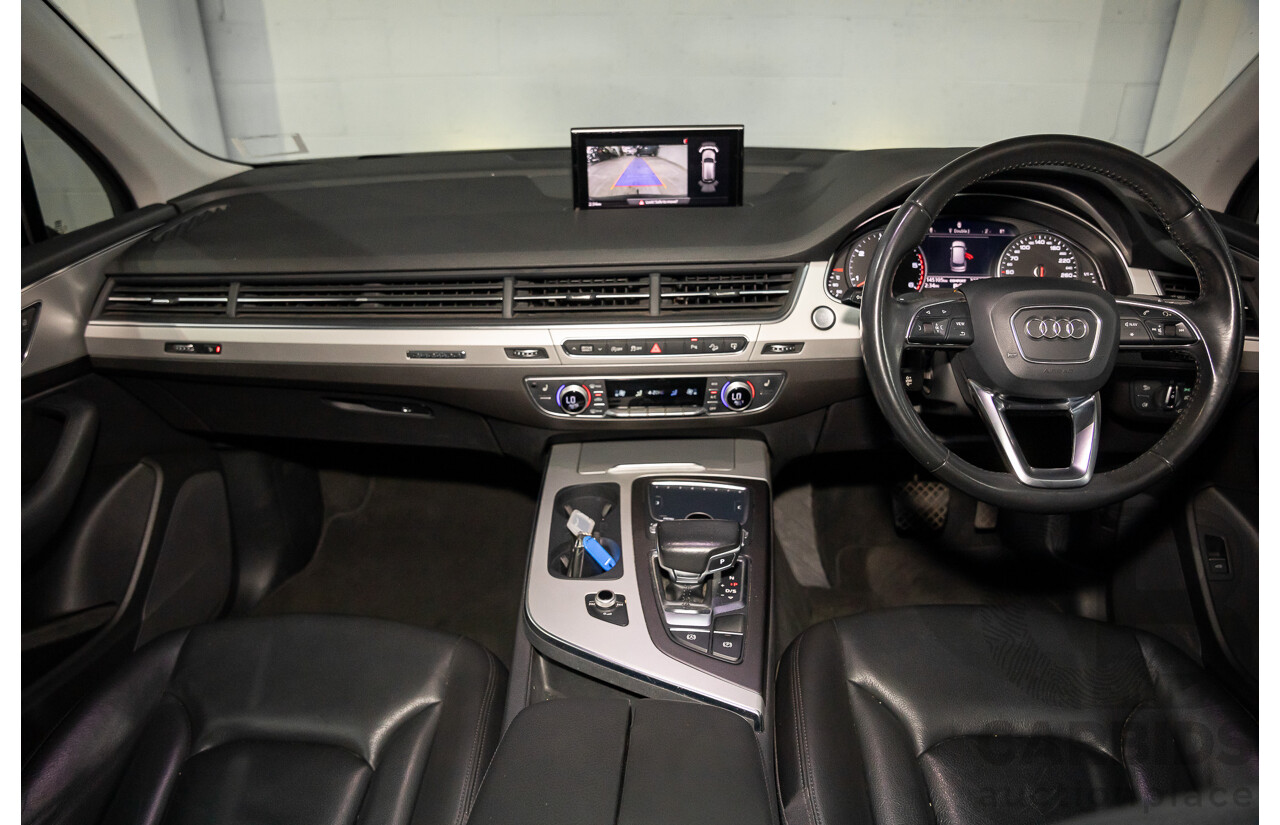 10/2017 Audi Q7 3.0 TDI Quattro (160kW AWD) 4M MY17 4d Wagon Ink Blue Metallic Turbo Diesel V6 3.0L