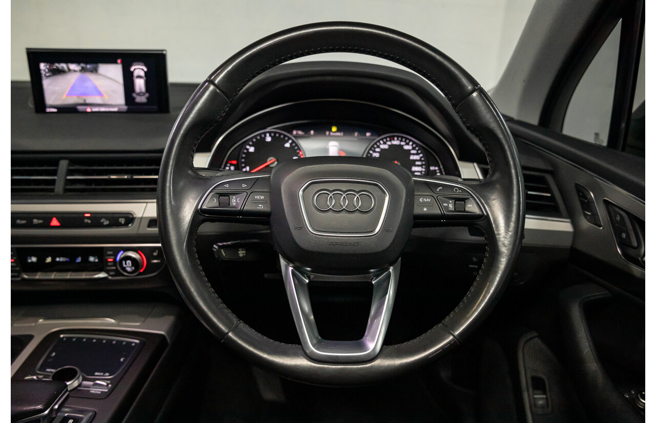 10/2017 Audi Q7 3.0 TDI Quattro (160kW AWD) 4M MY17 4d Wagon Ink Blue Metallic Turbo Diesel V6 3.0L