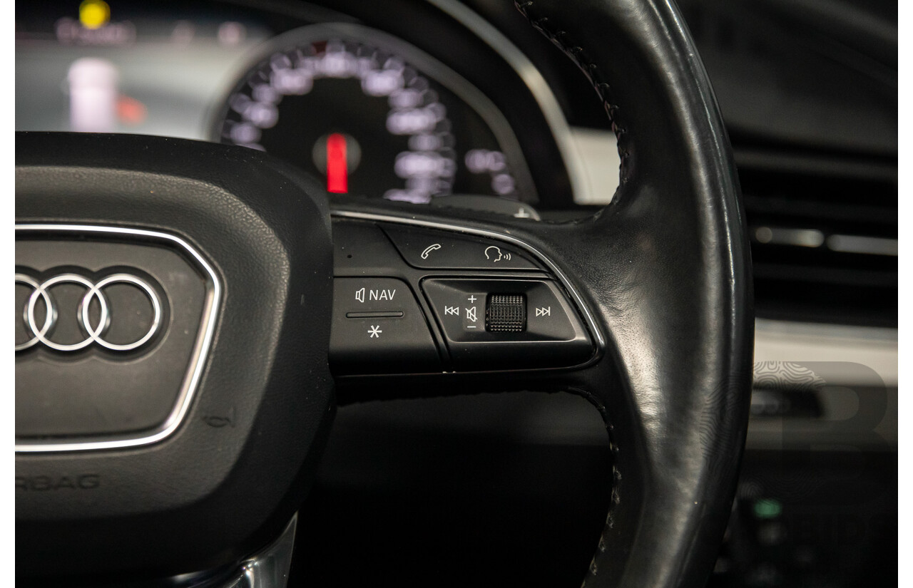 10/2017 Audi Q7 3.0 TDI Quattro (160kW AWD) 4M MY17 4d Wagon Ink Blue Metallic Turbo Diesel V6 3.0L