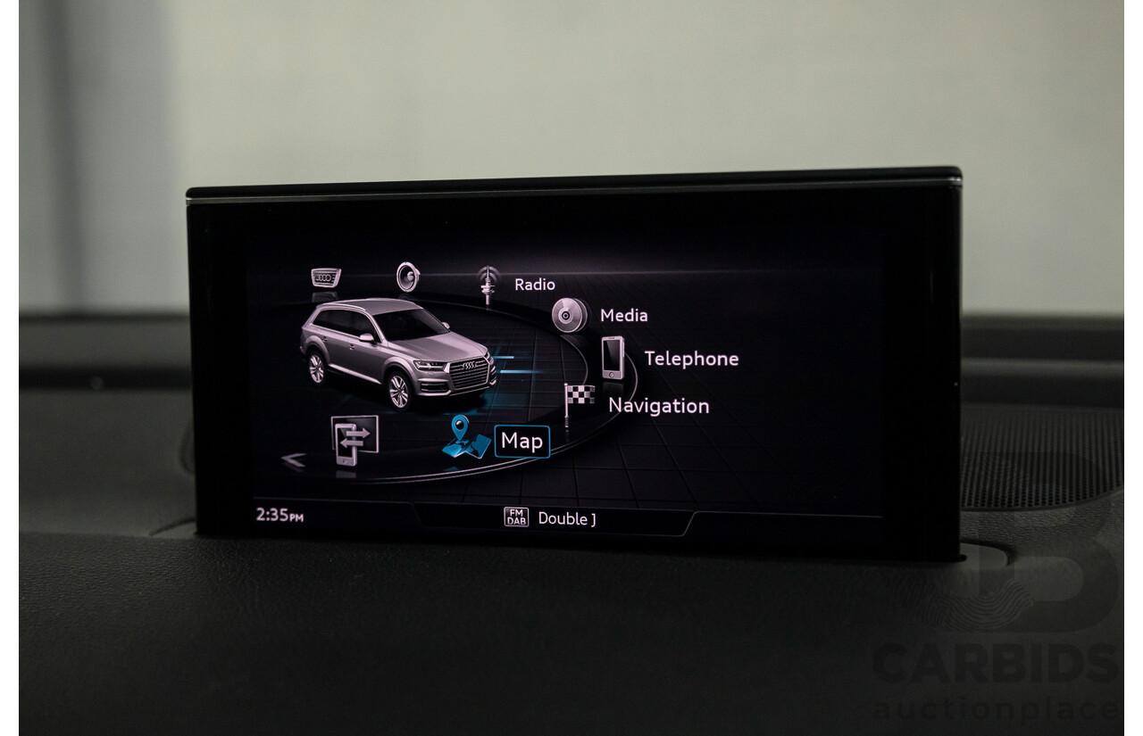 10/2017 Audi Q7 3.0 TDI Quattro (160kW AWD) 4M MY17 4d Wagon Ink Blue Metallic Turbo Diesel V6 3.0L