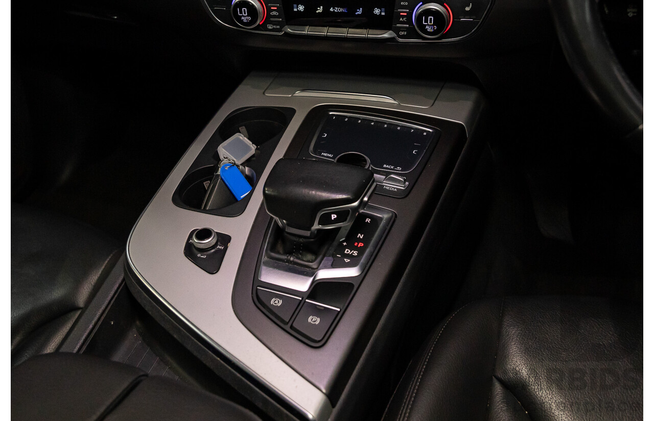 10/2017 Audi Q7 3.0 TDI Quattro (160kW AWD) 4M MY17 4d Wagon Ink Blue Metallic Turbo Diesel V6 3.0L