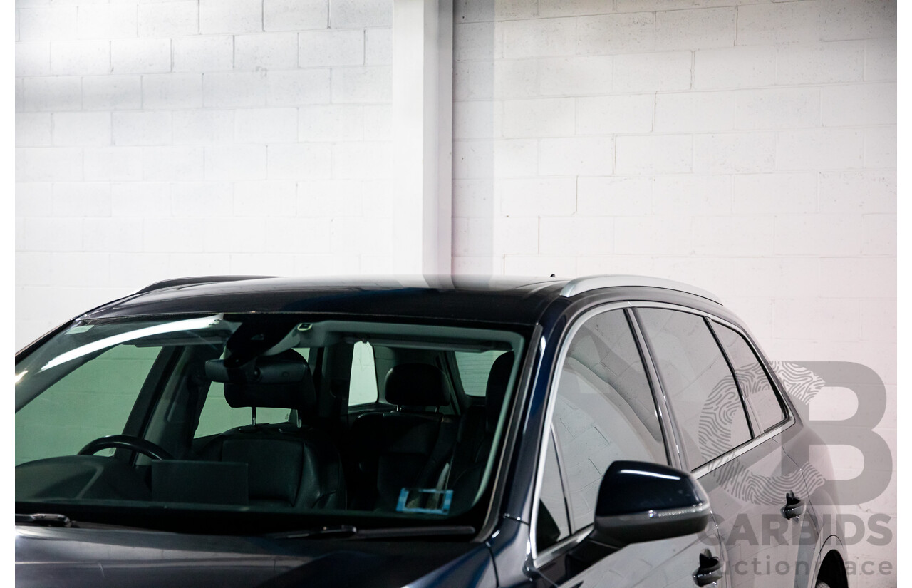 10/2017 Audi Q7 3.0 TDI Quattro (160kW AWD) 4M MY17 4d Wagon Ink Blue Metallic Turbo Diesel V6 3.0L