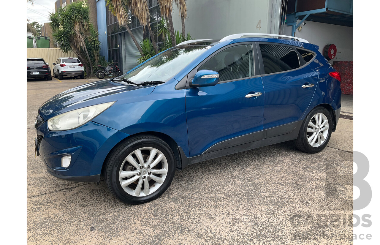 4/2012 Hyundai IX35 Highlander (AWD) LM MY11 4d Wagon Oil Blue Metallic Turbo Diesel 2.0L