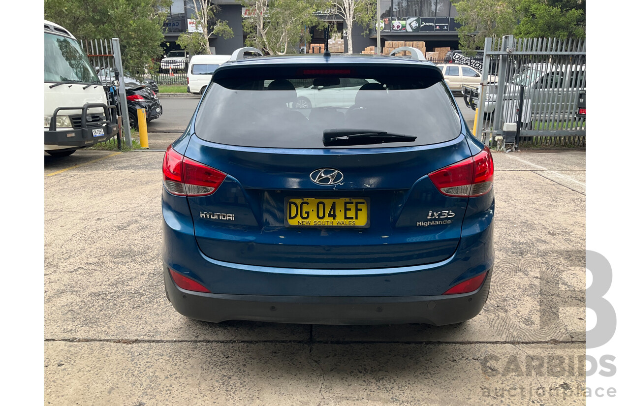 4/2012 Hyundai IX35 Highlander (AWD) LM MY11 4d Wagon Oil Blue Metallic Turbo Diesel 2.0L
