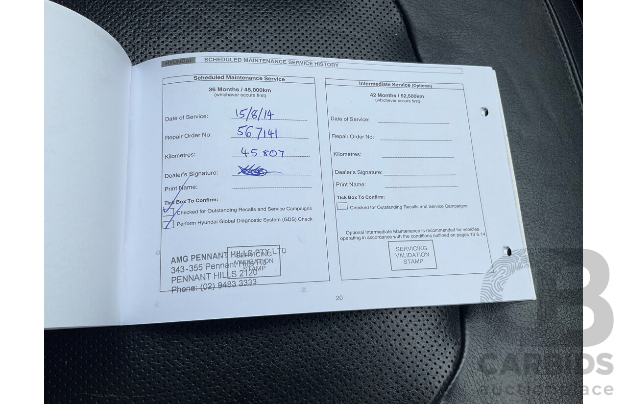 4/2012 Hyundai IX35 Highlander (AWD) LM MY11 4d Wagon Oil Blue Metallic Turbo Diesel 2.0L