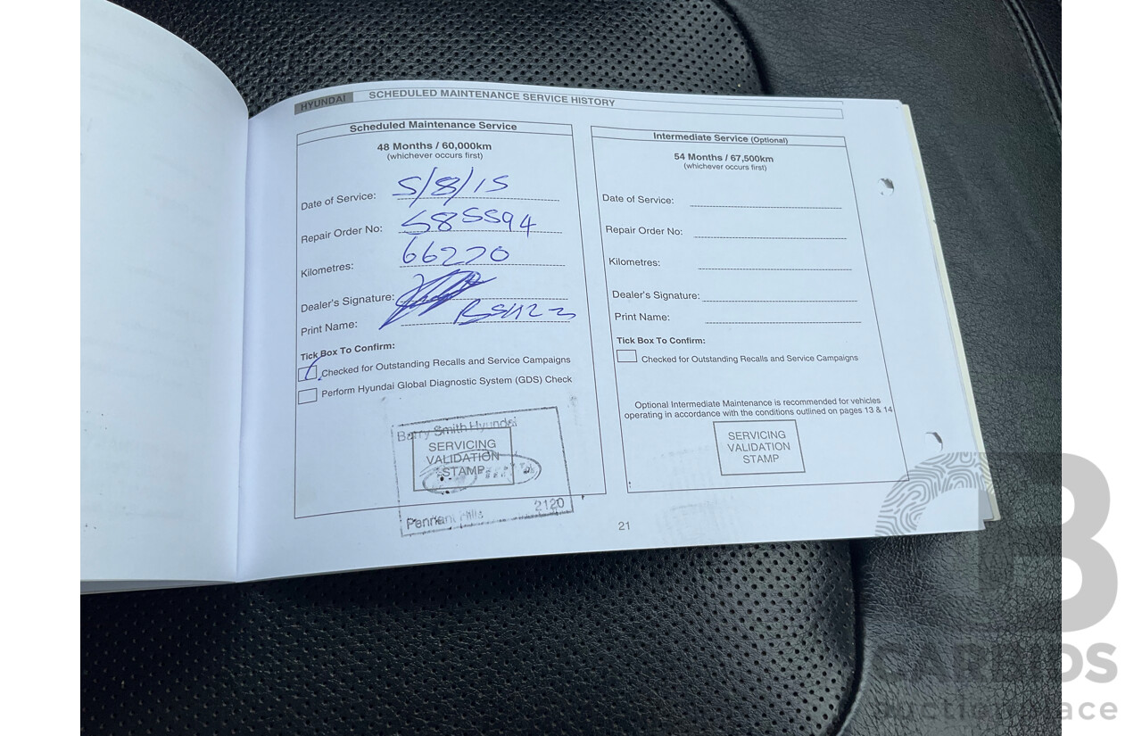 4/2012 Hyundai IX35 Highlander (AWD) LM MY11 4d Wagon Oil Blue Metallic Turbo Diesel 2.0L