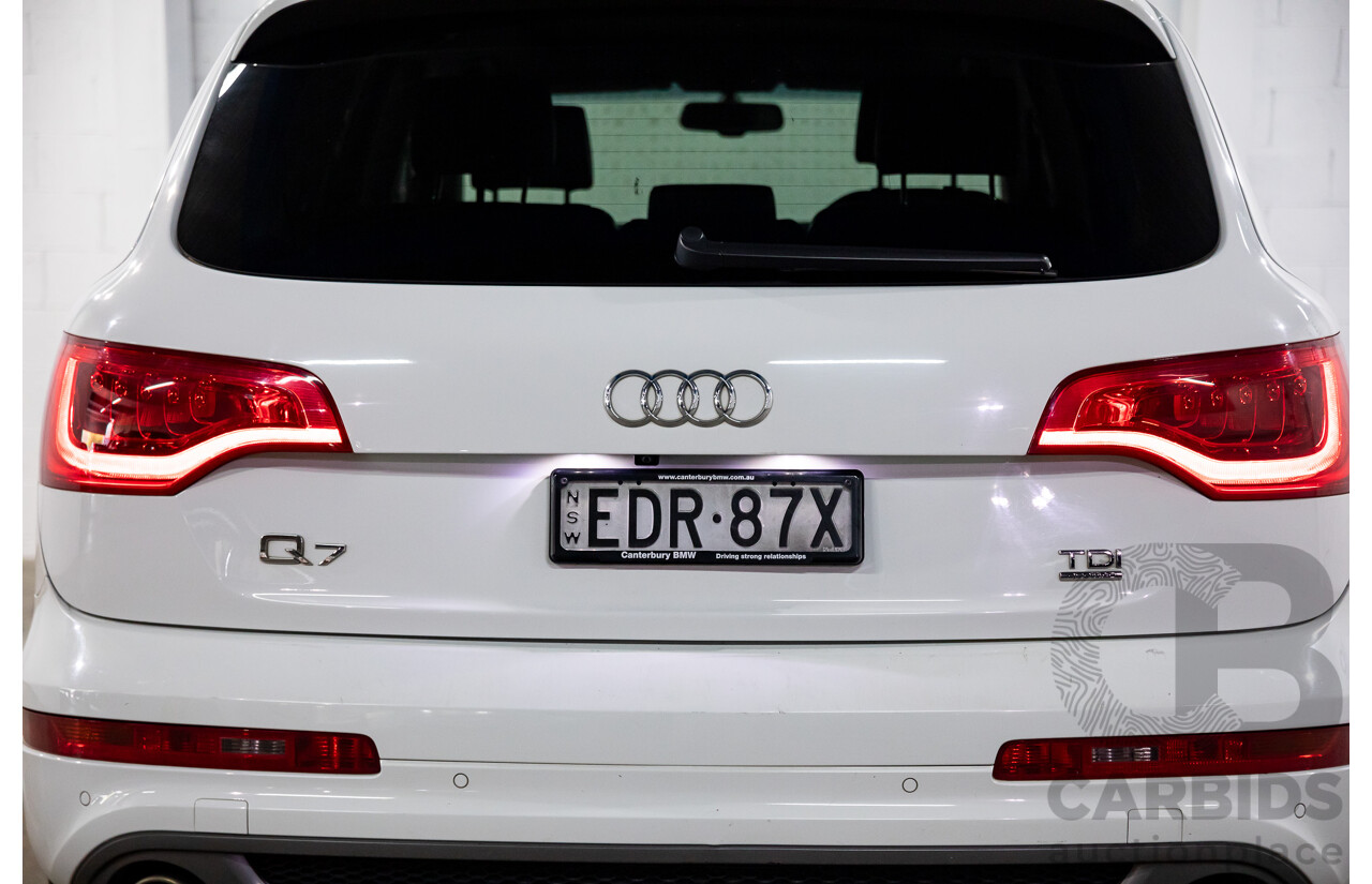10/2014 Audi Q7 3.0 TDI Quattro S-Line MY14 4d Wagon Carrara White Turbo Diesel V6 3.0L