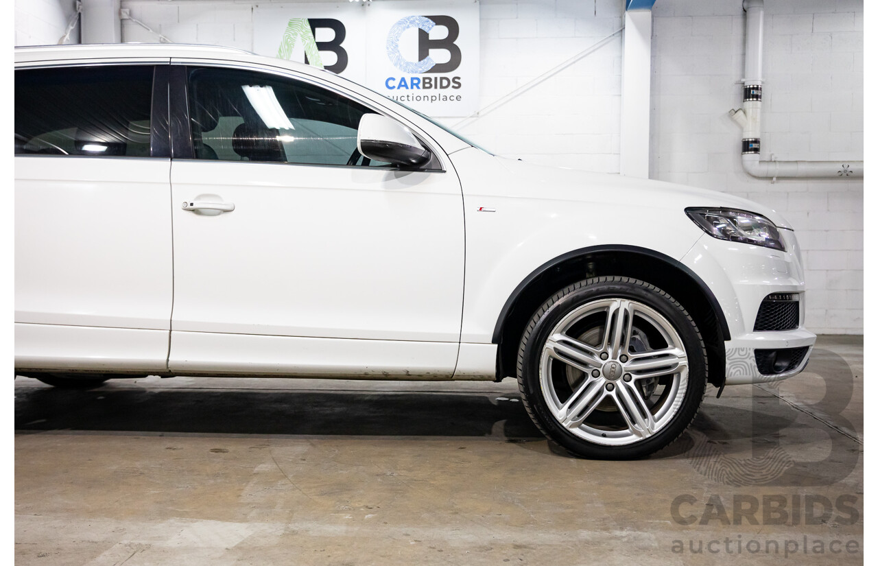 10/2014 Audi Q7 3.0 TDI Quattro S-Line MY14 4d Wagon Carrara White Turbo Diesel V6 3.0L