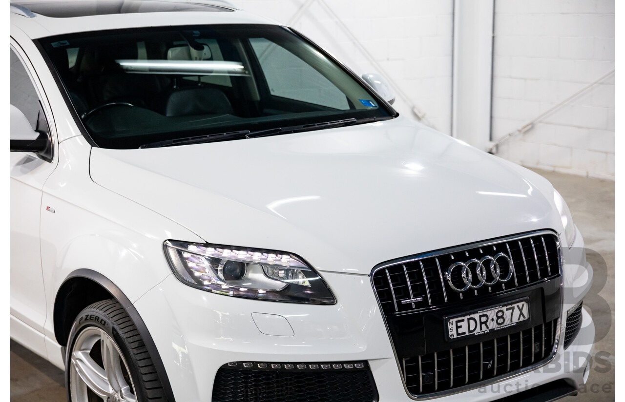 10/2014 Audi Q7 3.0 TDI Quattro S-Line MY14 4d Wagon Carrara White Turbo Diesel V6 3.0L