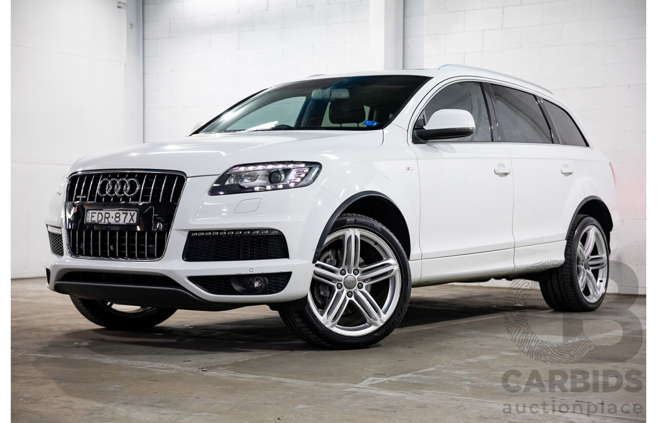 10/2014 Audi Q7 3.0 TDI Quattro S-Line MY14 4d Wagon Carrara White Turbo Diesel V6 3.0L