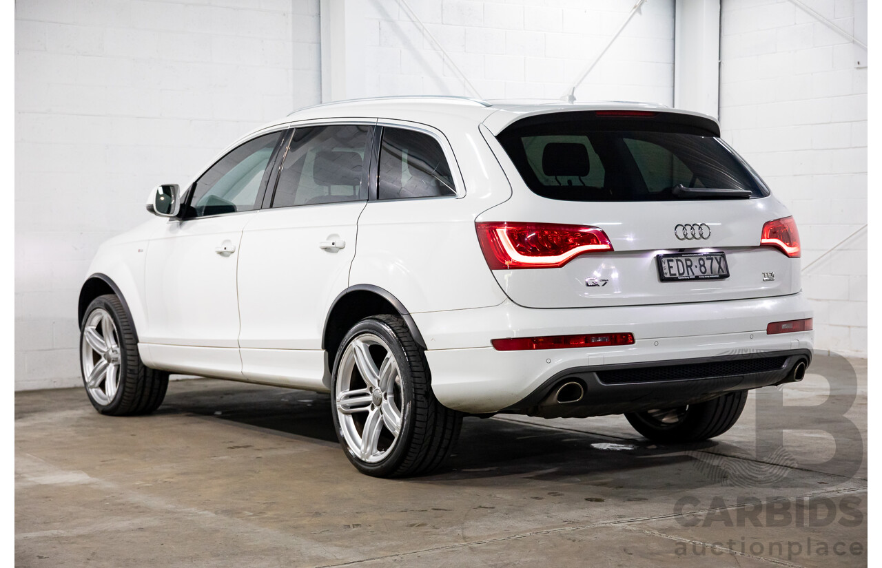 10/2014 Audi Q7 3.0 TDI Quattro S-Line MY14 4d Wagon Carrara White Turbo Diesel V6 3.0L