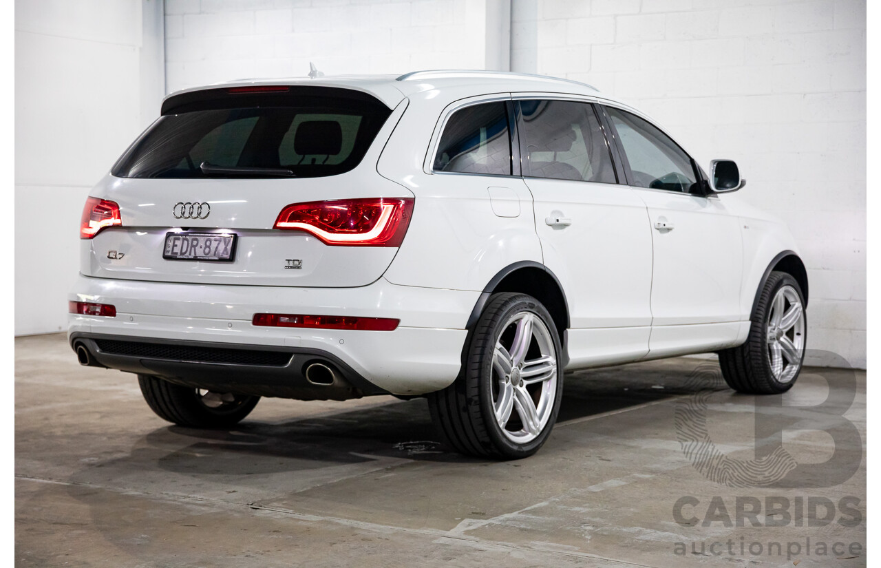10/2014 Audi Q7 3.0 TDI Quattro S-Line MY14 4d Wagon Carrara White Turbo Diesel V6 3.0L