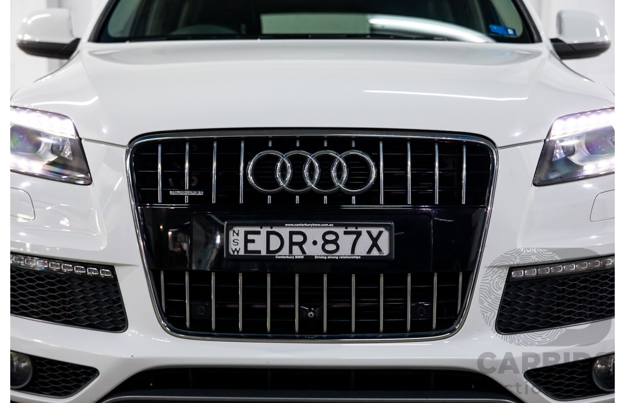 10/2014 Audi Q7 3.0 TDI Quattro S-Line MY14 4d Wagon Carrara White Turbo Diesel V6 3.0L