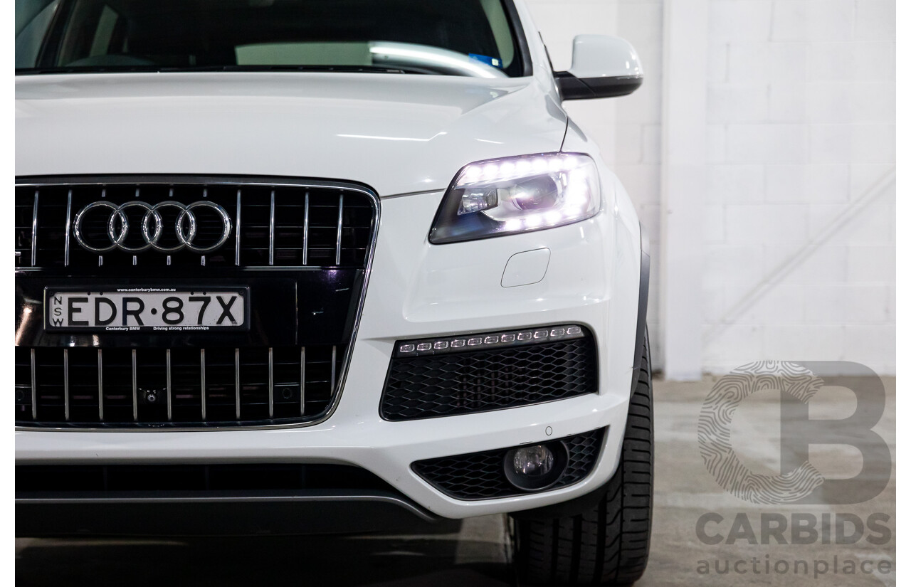 10/2014 Audi Q7 3.0 TDI Quattro S-Line MY14 4d Wagon Carrara White Turbo Diesel V6 3.0L