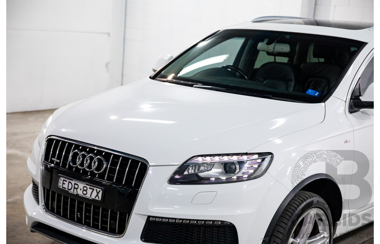 10/2014 Audi Q7 3.0 TDI Quattro S-Line MY14 4d Wagon Carrara White Turbo Diesel V6 3.0L
