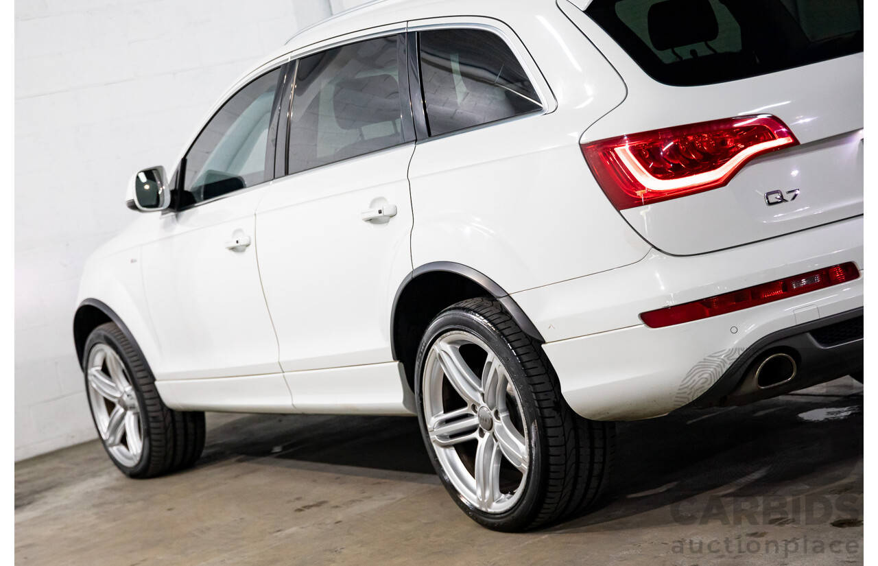 10/2014 Audi Q7 3.0 TDI Quattro S-Line MY14 4d Wagon Carrara White Turbo Diesel V6 3.0L