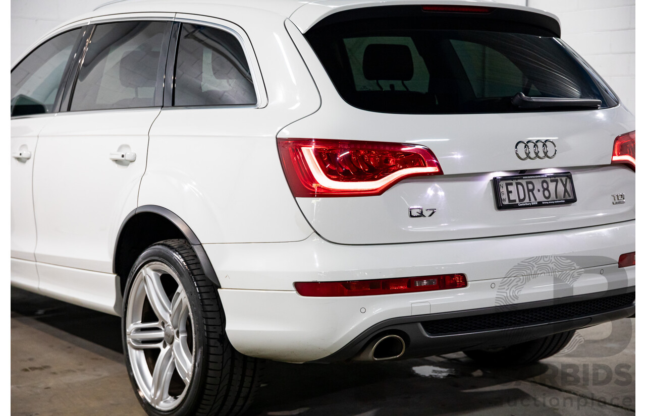10/2014 Audi Q7 3.0 TDI Quattro S-Line MY14 4d Wagon Carrara White Turbo Diesel V6 3.0L