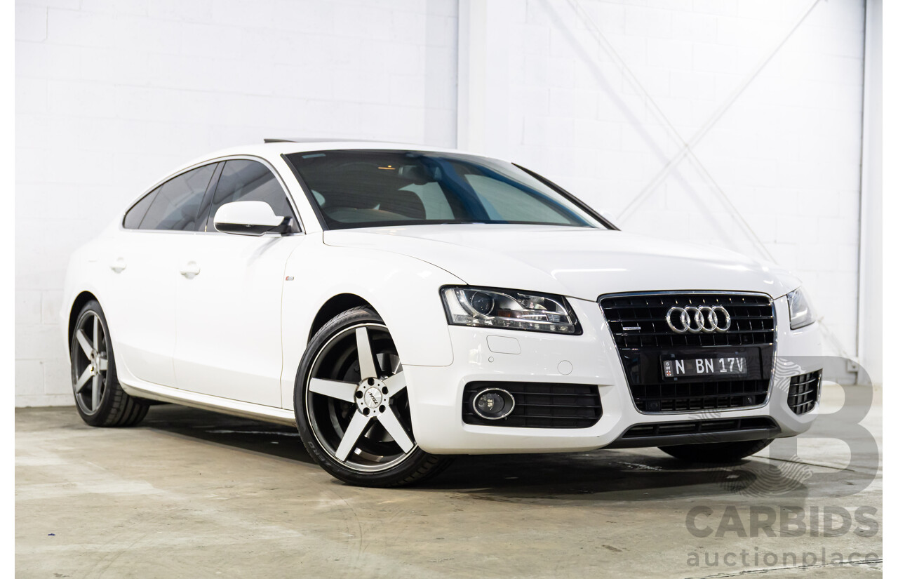 05/2011 Audi A5 Sportback 3.0 TDI Quattro (AWD) 8T MY11 5d Hatchback Ibis White Turbo Diesel V6 3.0L