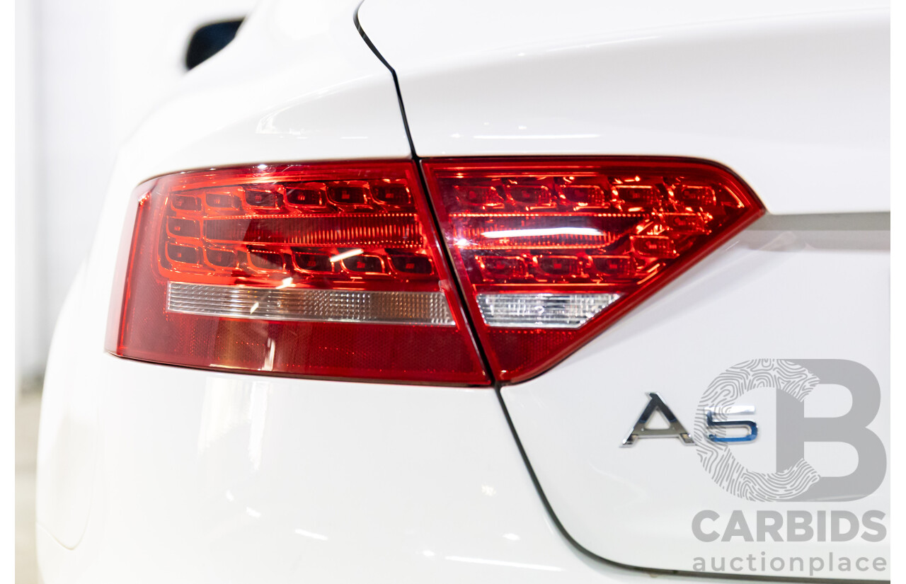 05/2011 Audi A5 Sportback 3.0 TDI Quattro (AWD) 8T MY11 5d Hatchback Ibis White Turbo Diesel V6 3.0L