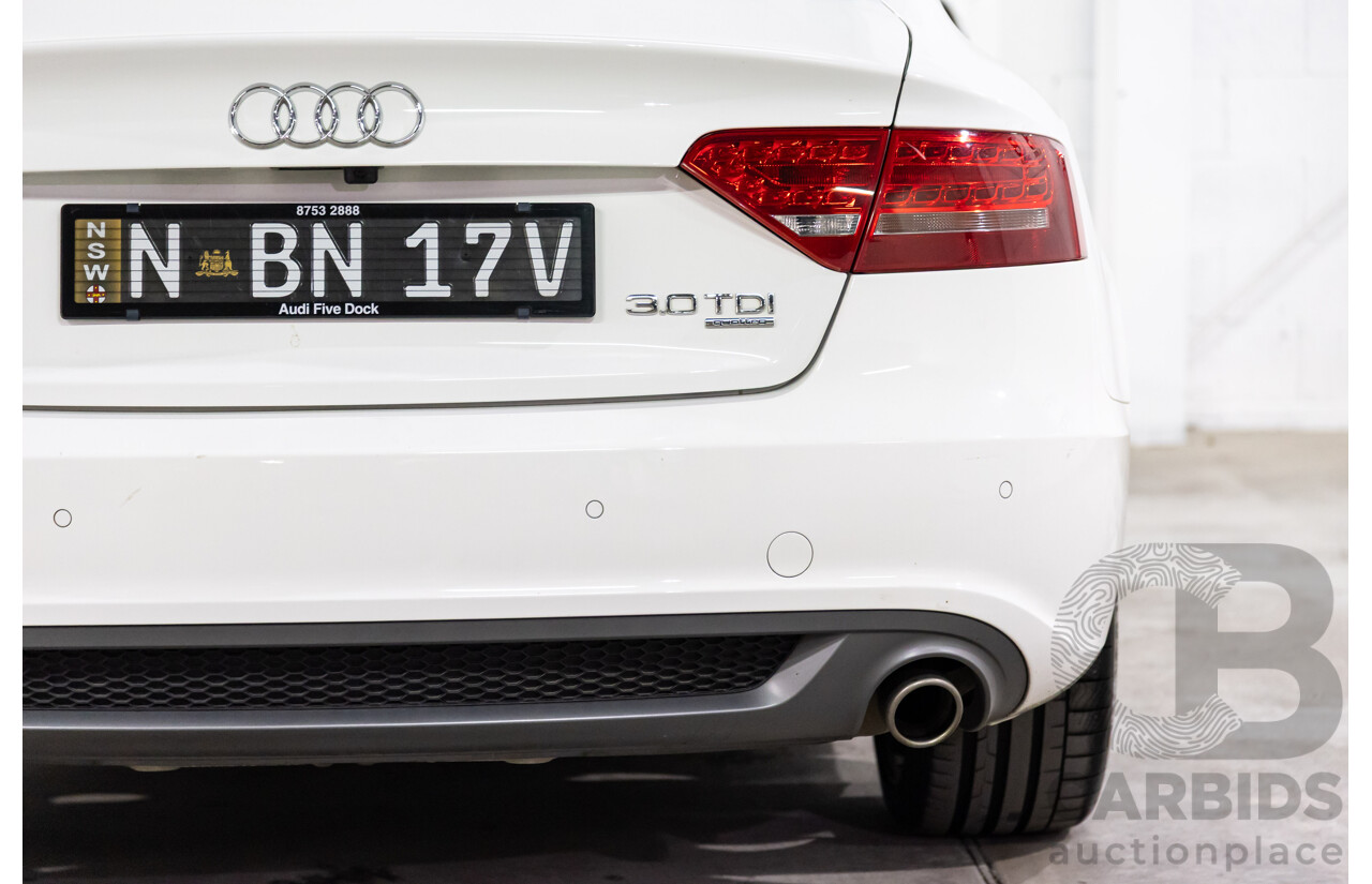 05/2011 Audi A5 Sportback 3.0 TDI Quattro (AWD) 8T MY11 5d Hatchback Ibis White Turbo Diesel V6 3.0L