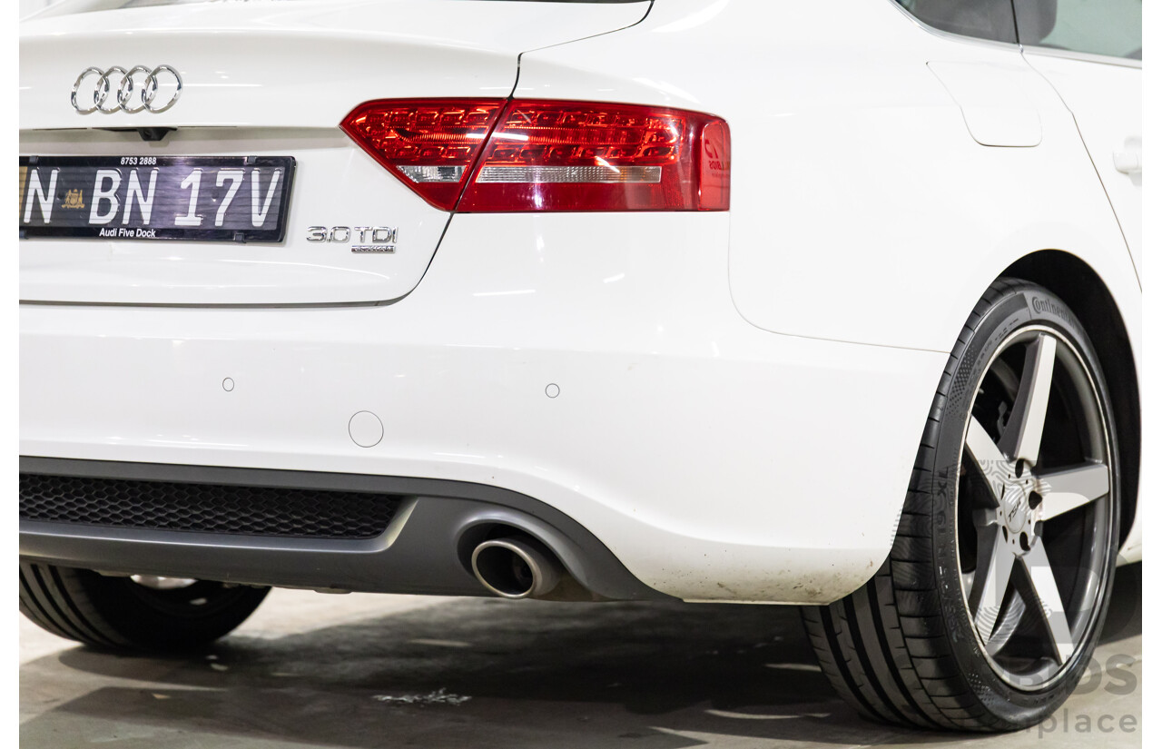 05/2011 Audi A5 Sportback 3.0 TDI Quattro (AWD) 8T MY11 5d Hatchback Ibis White Turbo Diesel V6 3.0L