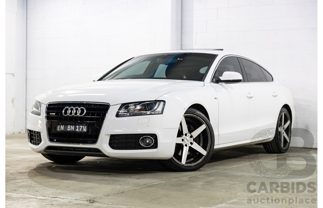 05/2011 Audi A5 Sportback 3.0 TDI Quattro (AWD) 8T MY11 5d Hatchback Ibis White Turbo Diesel V6 3.0L