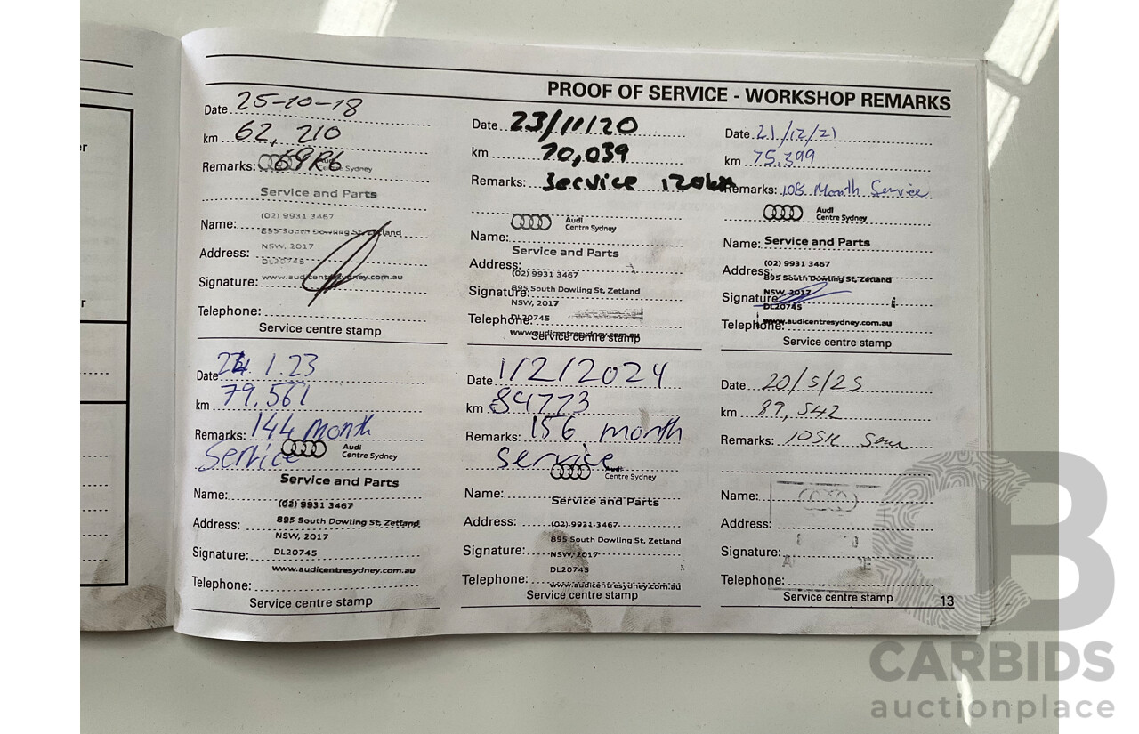 05/2011 Audi A5 Sportback 3.0 TDI Quattro (AWD) 8T MY11 5d Hatchback Ibis White Turbo Diesel V6 3.0L