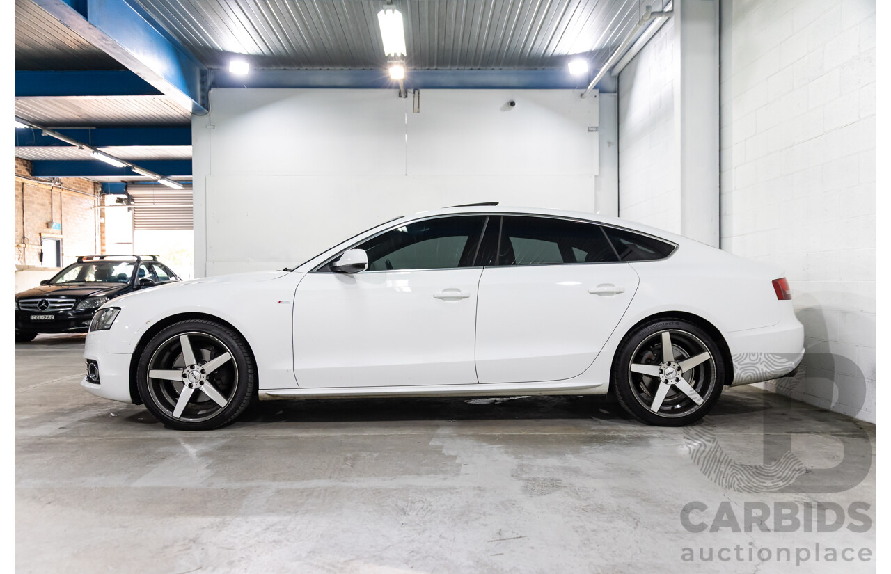 05/2011 Audi A5 Sportback 3.0 TDI Quattro (AWD) 8T MY11 5d Hatchback Ibis White Turbo Diesel V6 3.0L